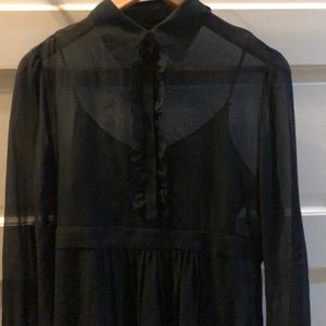 Vintage Express sheer little black dress